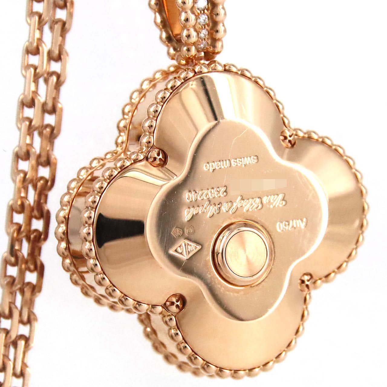 ヴァンクリーフ&アーペル アルハンブラシークレットペンダントウォッチ PG VCARO8ZV00 PG･RG クォーツ