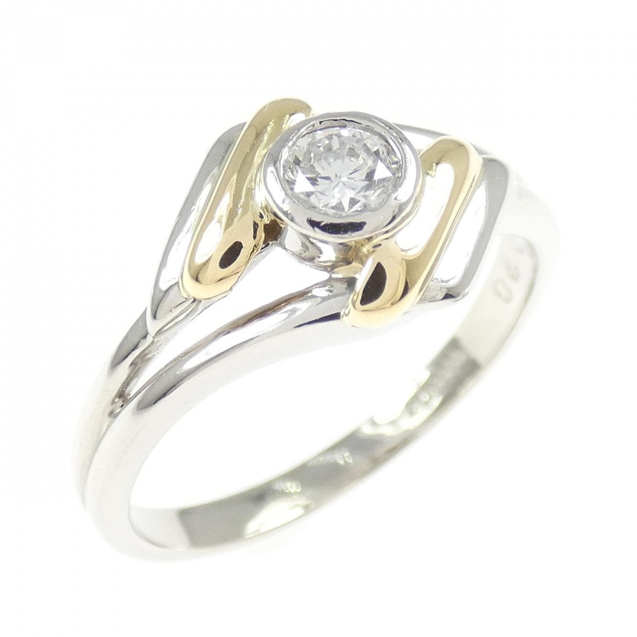 PT900/K18YG ダイヤモンド リング 0.20CT