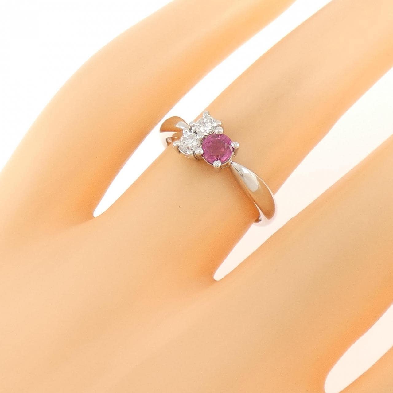 PT900 ルビー リング 0.35CT
