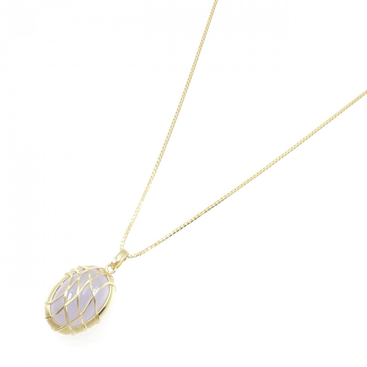 K18YG ラベンダーヒスイ ネックレス