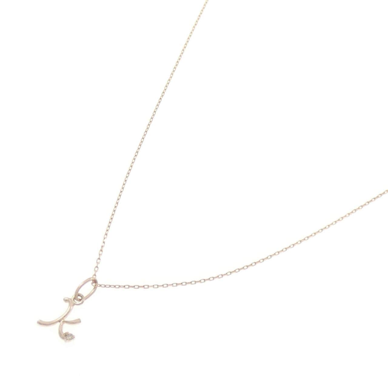 K10PG イニシャルK ダイヤモンド ネックレス