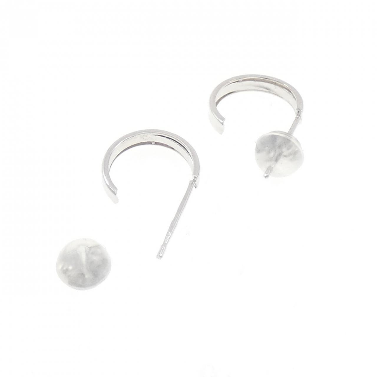 K18WG ダイヤモンド ピアス 0.02CT