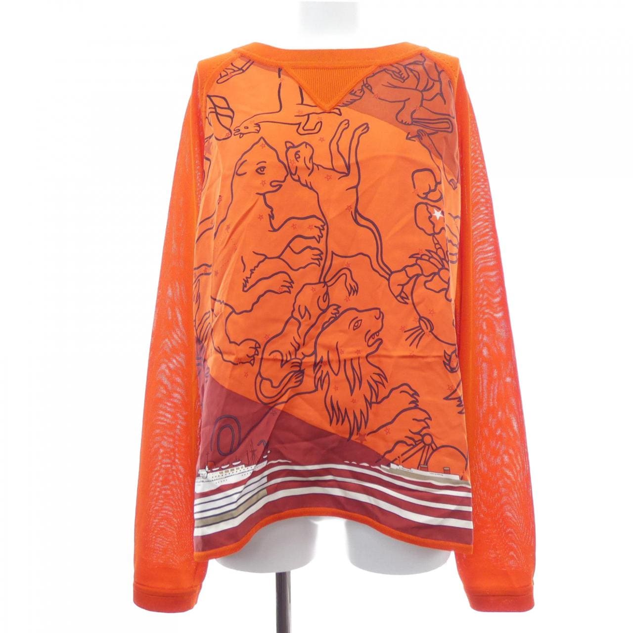 エルメス HERMES CARRE CONSTELLATIONS SUR 66-7757 ツイルレーヌ トップス