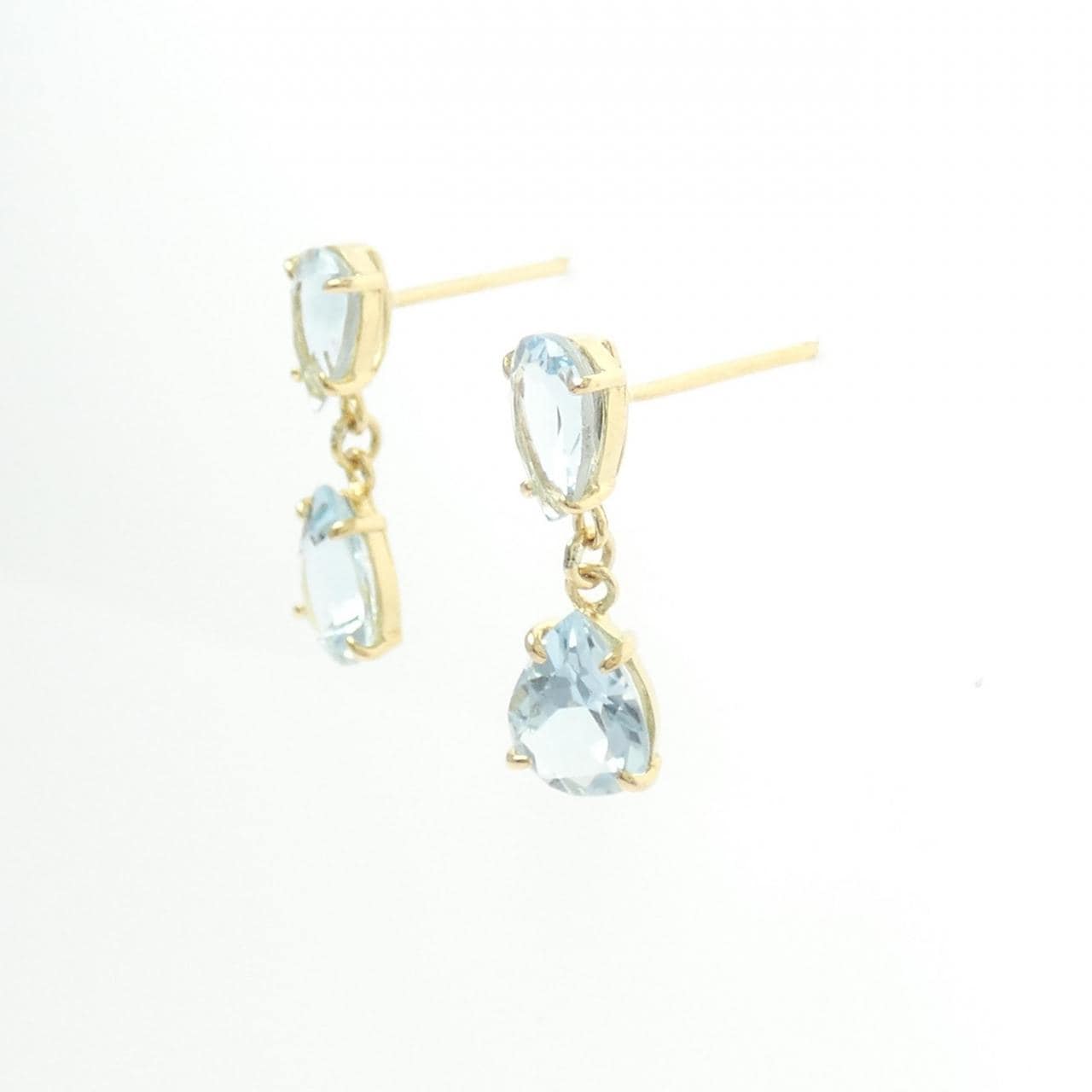 K18YG Aquamarine earrings
