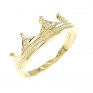 K18YG クラウン ダイヤモンド リング 0.02CT
