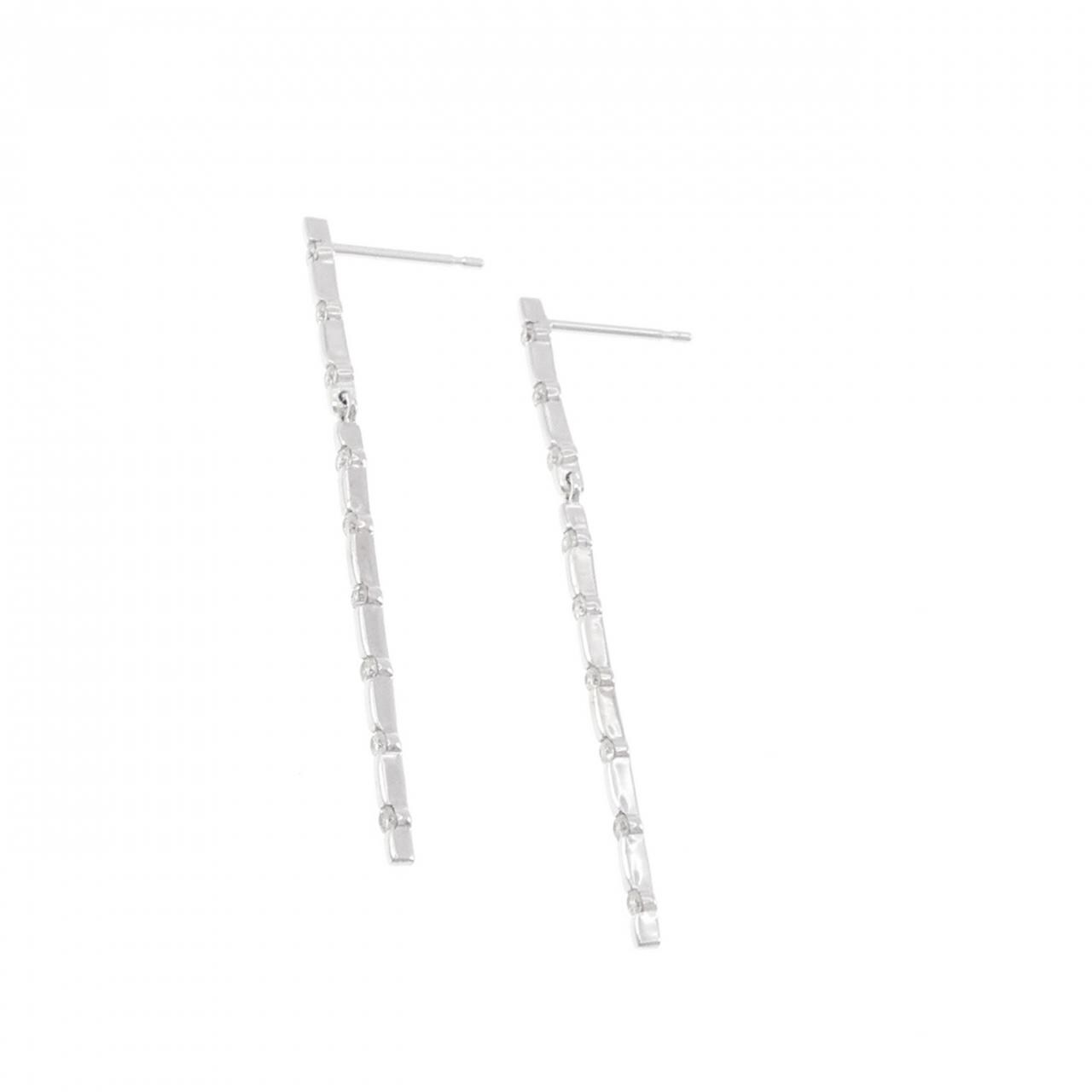 K18WG ダイヤモンド ピアス 0.30CT