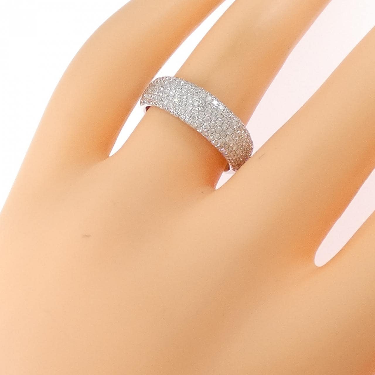 750WG パヴェ ダイヤモンド リング