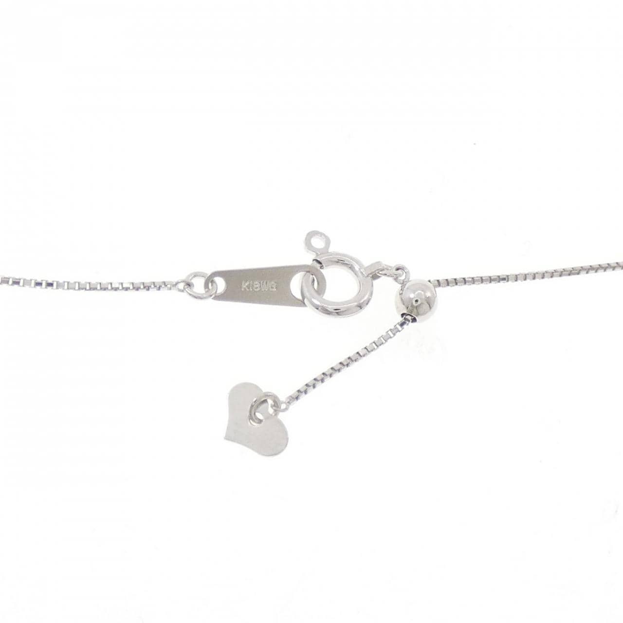 K18WG リーフ グリーンガーネット ネックレス 0.70CT