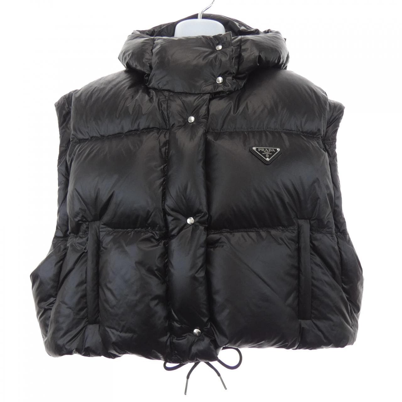 Prada Triangle Logo Convertible Cropped 2-Way Down Jacket 291973 S212 11A9