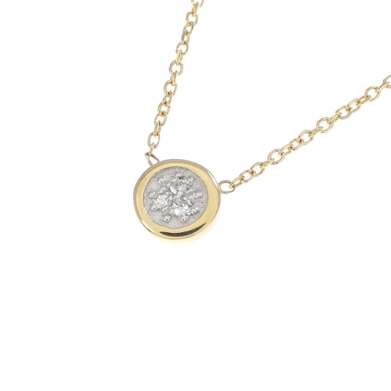 K18YG/K18WG ダイヤモンド ネックレス 0.015CT
