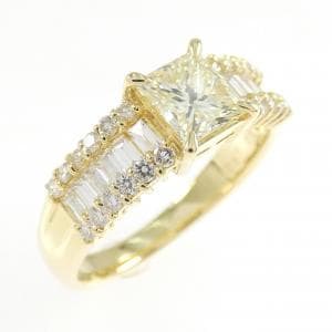 K18YG ダイヤモンド リング 0.861CT