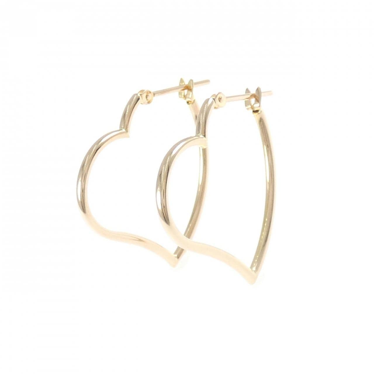 K18PG ハート ピアス