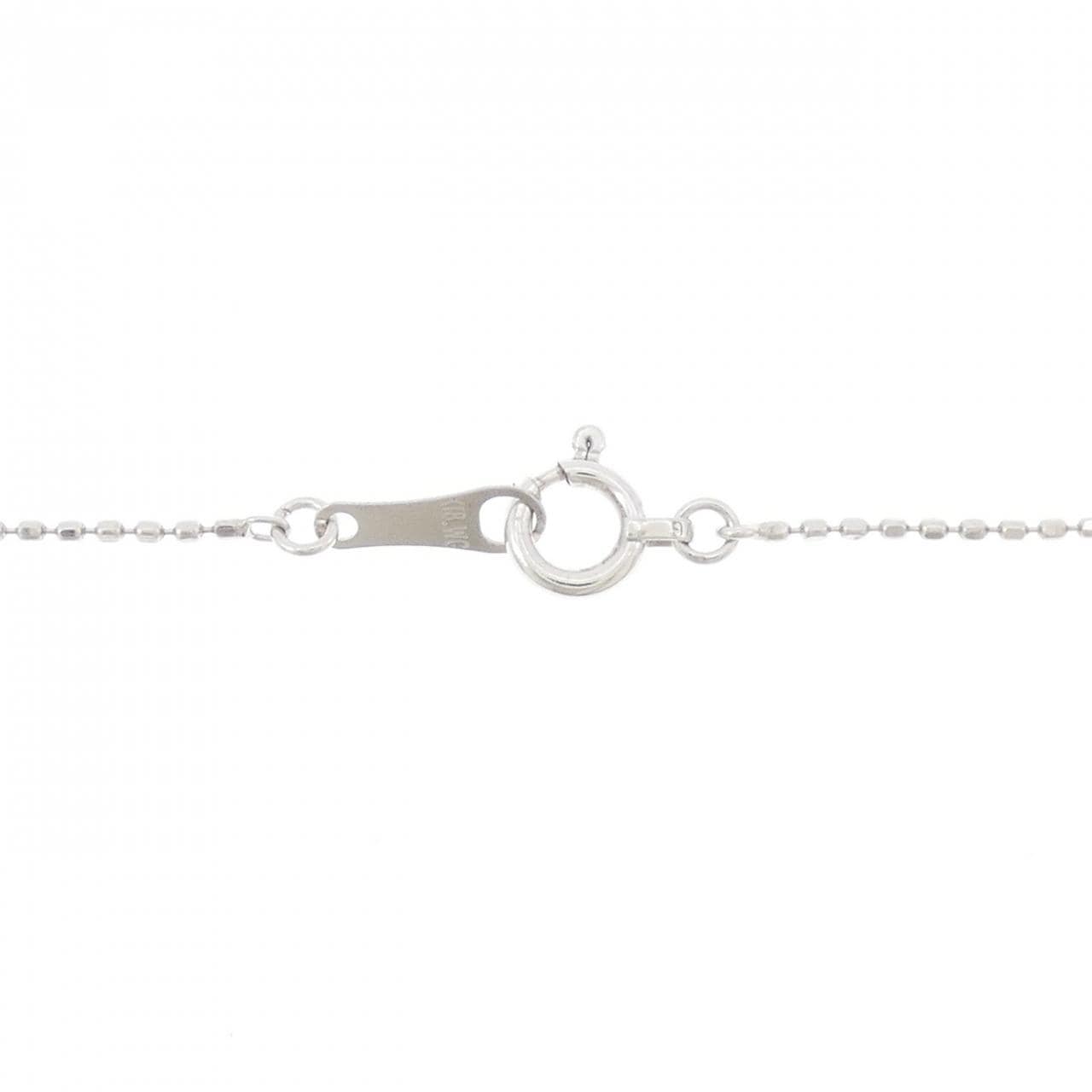 K18WG イニシャルY ダイヤモンド ネックレス 0.05CT