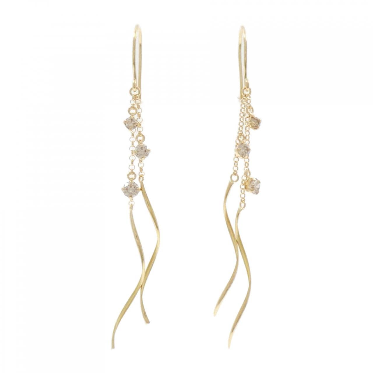 K18YG ダイヤモンド ピアス 0.30CT