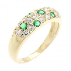 750YG エメラルド リング 0.25CT