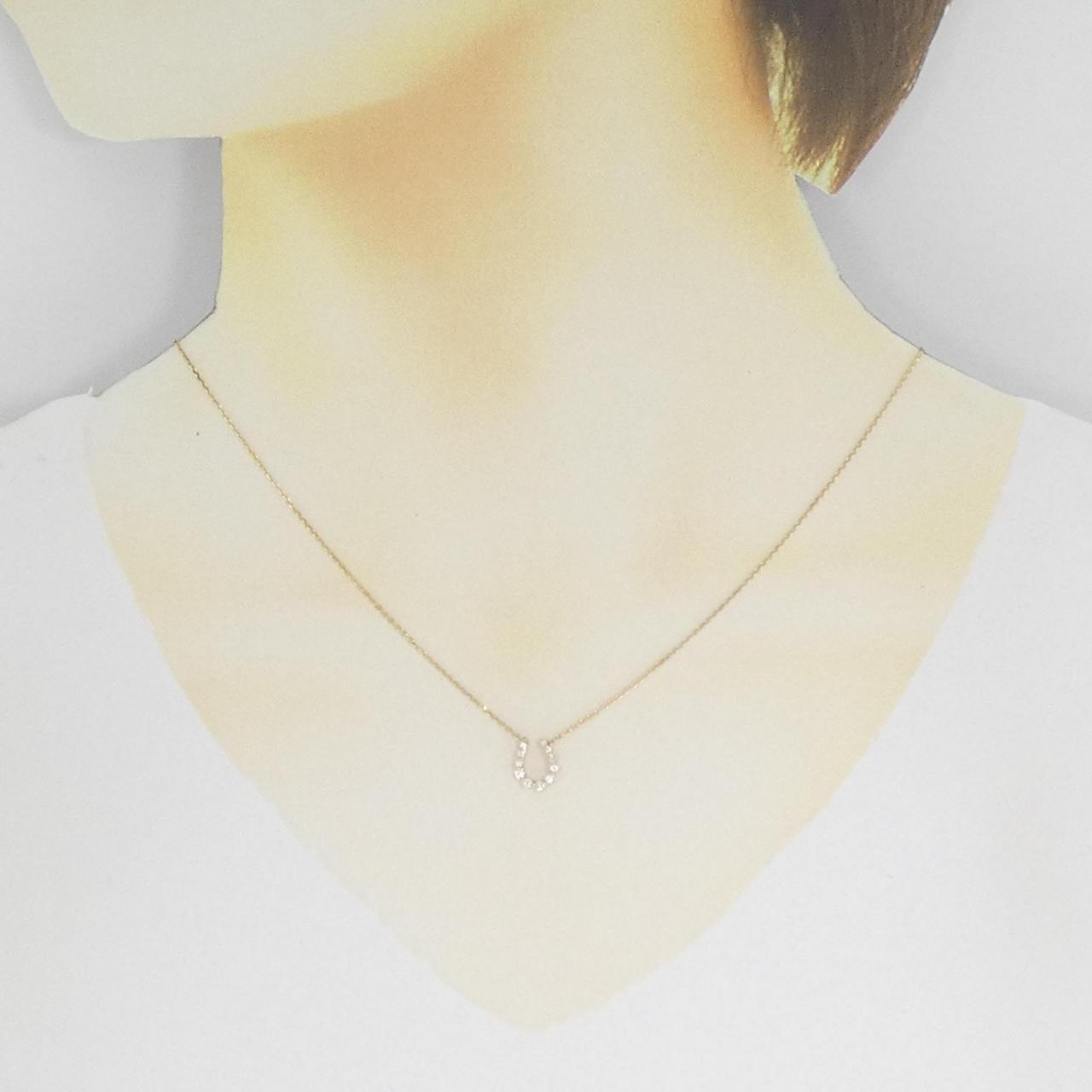 ヴァンドーム ホースシュー ダイヤモンド ネックレス 0.11CT