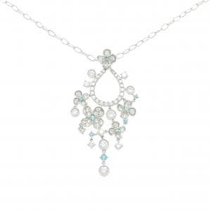 750WG/K18WG トルマリン ネックレス 0.136CT