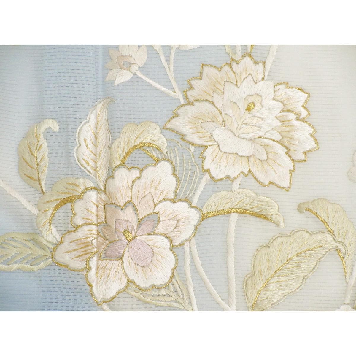 【新品】単衣　絽織訪問着　刺繍加工ボカシ染