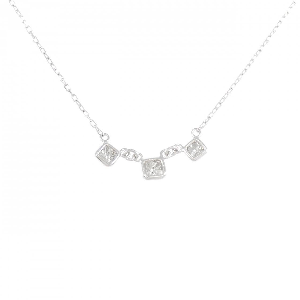 K18WG ダイヤモンド ネックレス 0.375CT