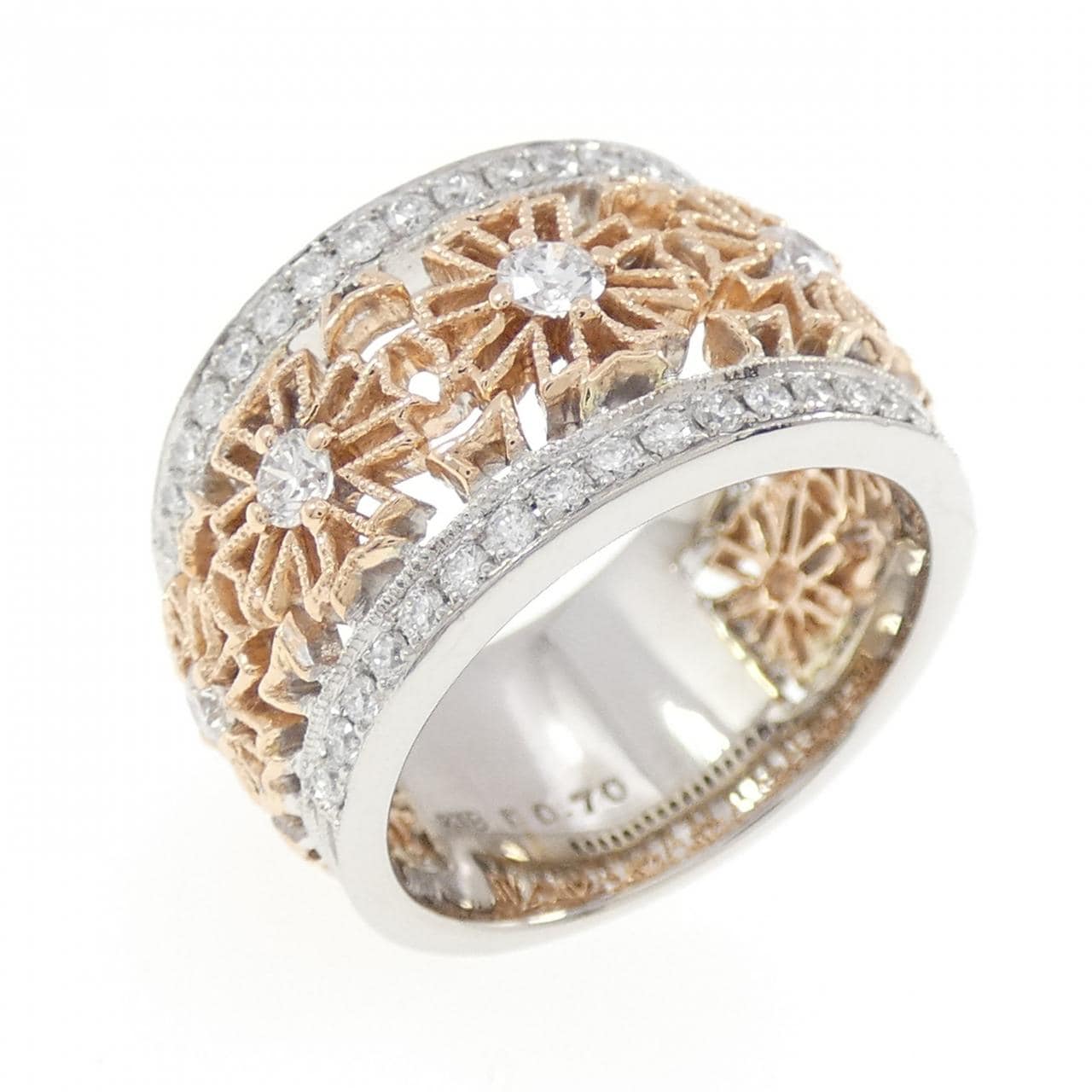 K18WG/K18PG ダイヤモンド リング 0.70CT