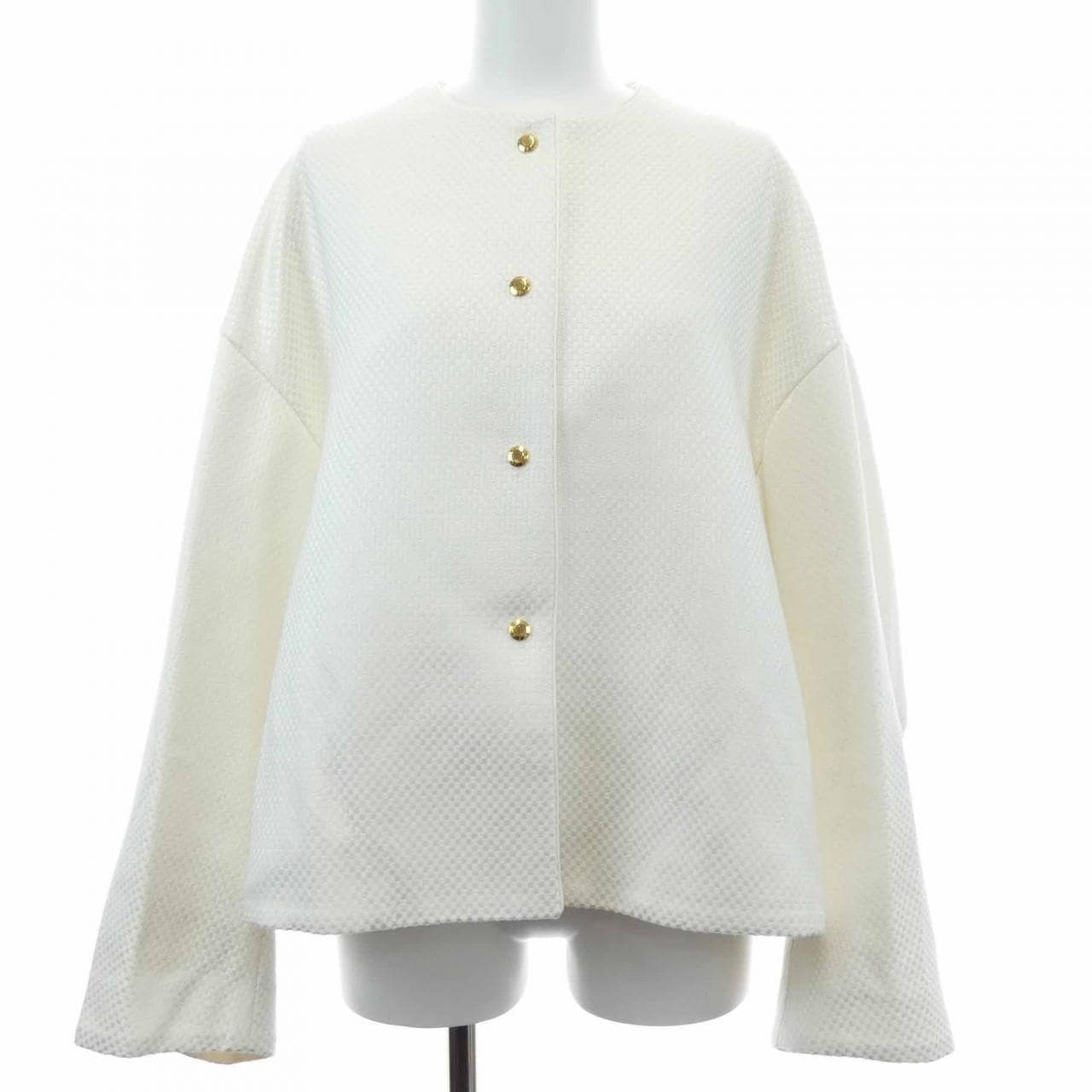 美品✨Drawer　ドゥロワー　カシミヤ100％　羽織 ノーカラージャケット 中古・古着通販】Drawer (ドゥロワー) カシミヤブレンドノーカラー