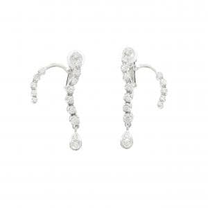 K18WG ダイヤモンド イヤリング 0.58CT