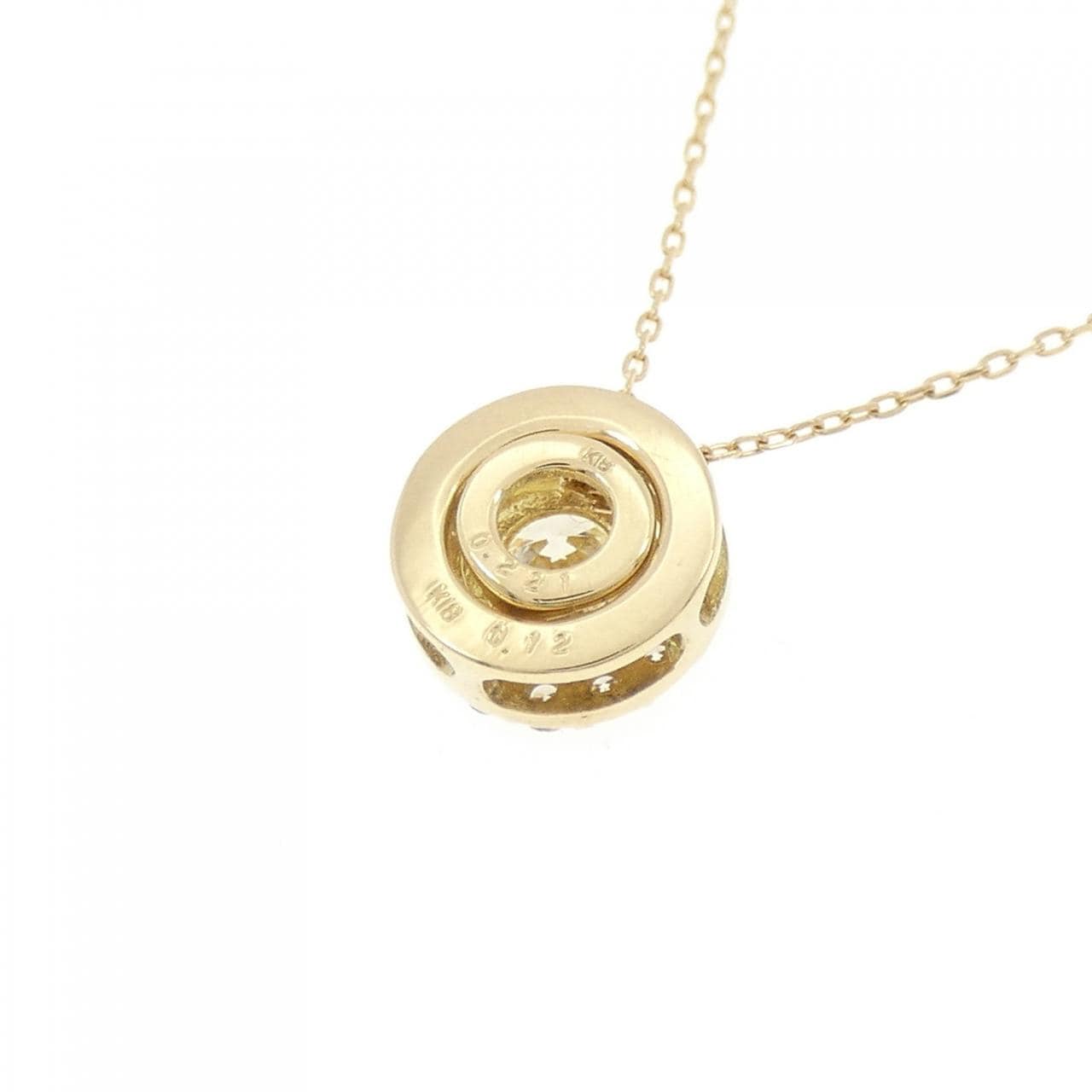 K18YG 2WAY ダイヤモンド ネックレス 0.221CT