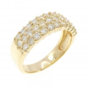K18YG パヴェ ダイヤモンド リング 1.00CT