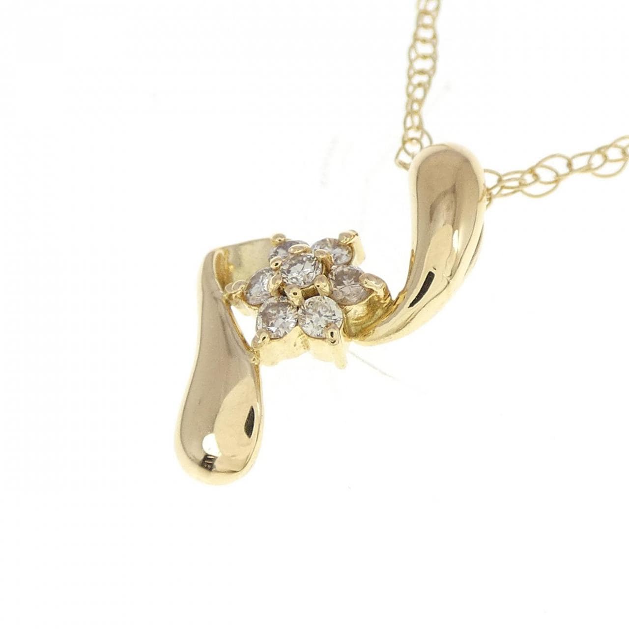 K18YG ダイヤモンド ネックレス 0.1CT