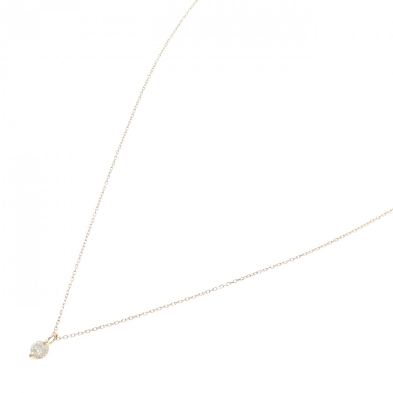 K18YG ソリティア ダイヤモンド ネックレス 0.07CT
