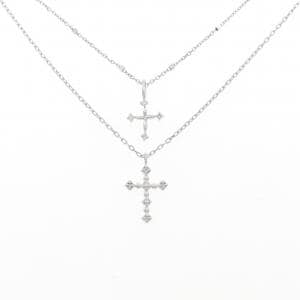 K10WG/K18WG ダイヤモンド ネックレス 0.06CT