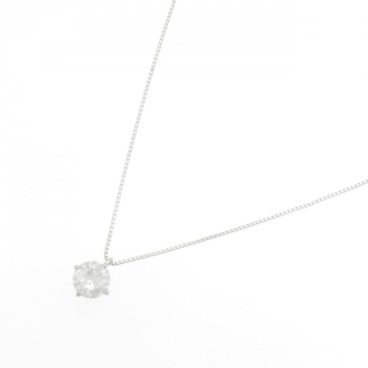 PT950/PT850 ソリティア ダイヤモンド ネックレス 0.5CT