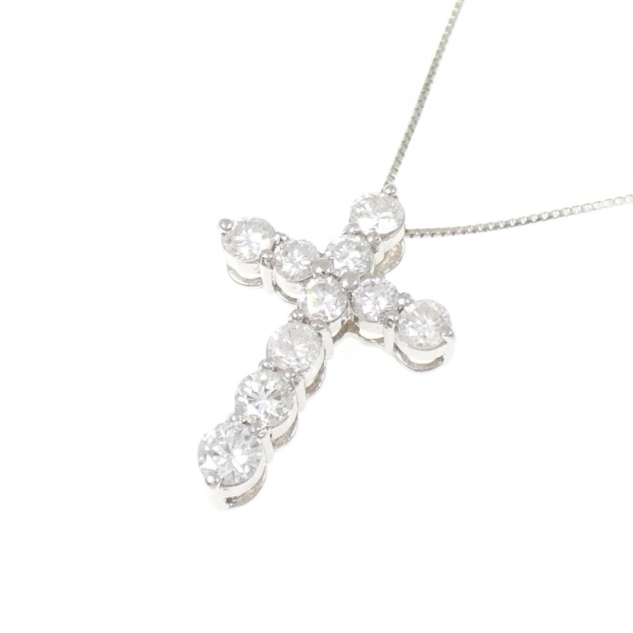 PT900/PT850 クロス ダイヤモンド ネックレス 1.03CT