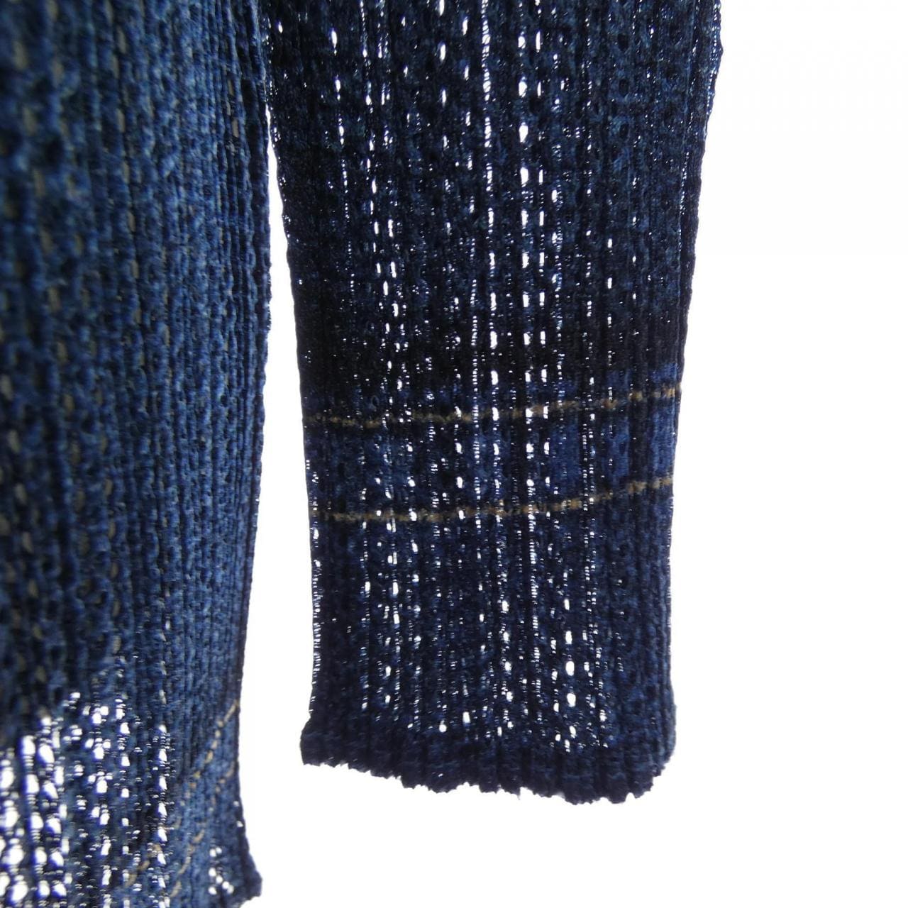 【ヴィンテージ】プリーツプリーズ PLEATS PLEASE 2001デニム転写プリント PP12-JO545 カーディガン