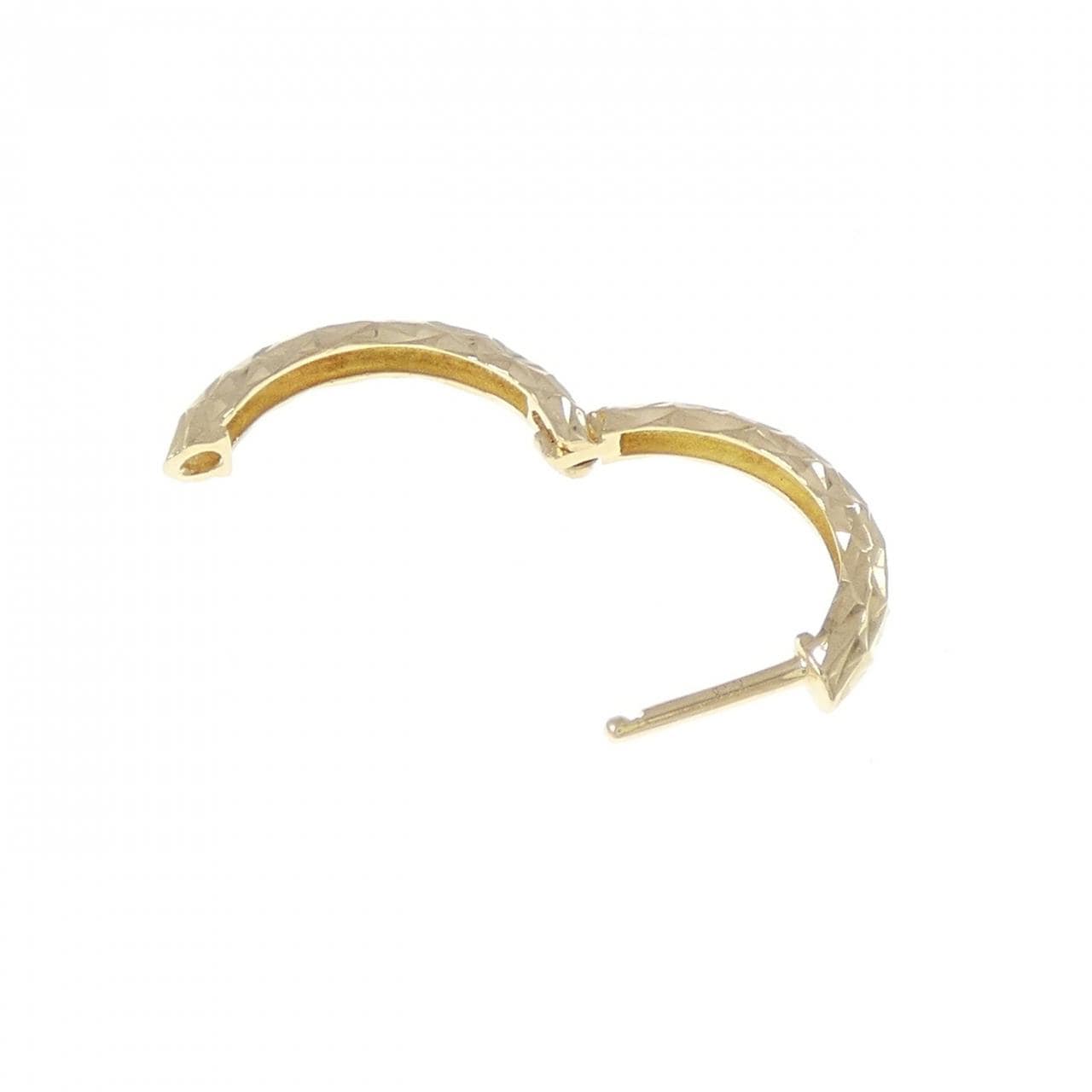 K18YG フープ ピアス 片耳