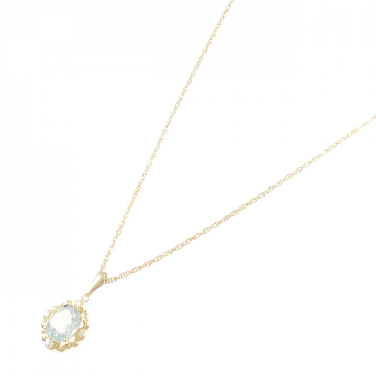 K18YG Aquamarine Necklace 2.00CT