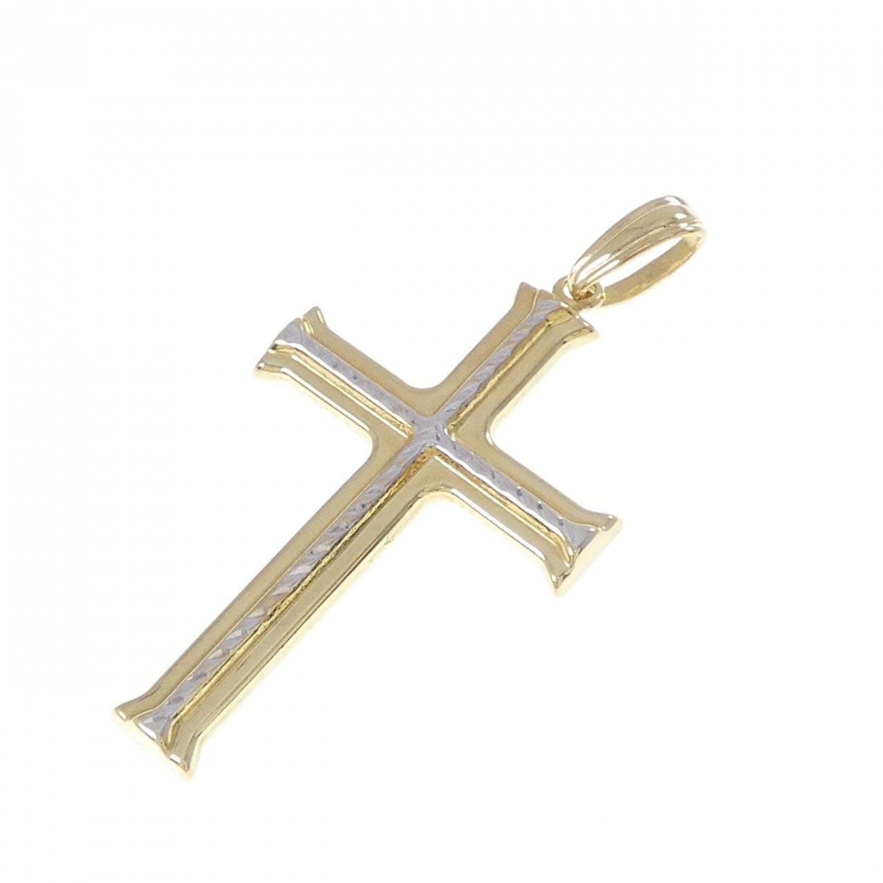 K18YG/K18WG クロス ペンダント
