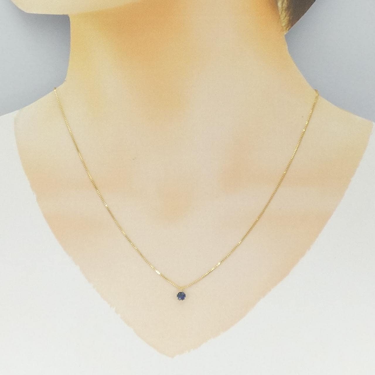 K18YG サファイヤ ネックレス 0.31CT