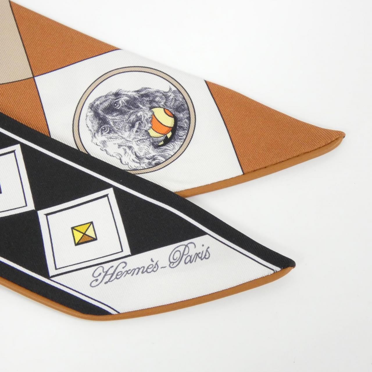 エルメス COLLIERS ET CHIENS ツイリー 063453S スカーフ