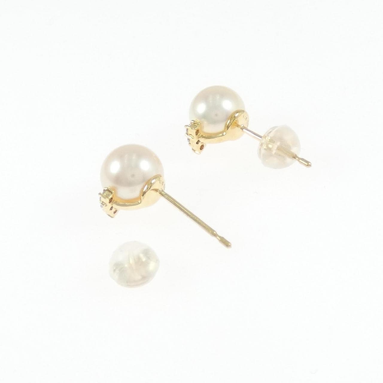 K18YG アコヤパール ピアス 6.9mm