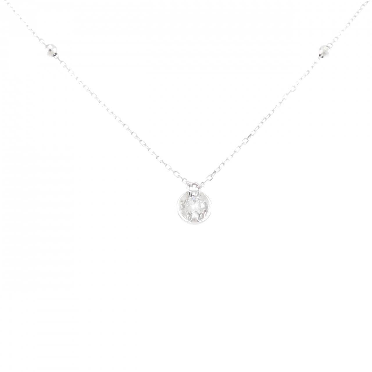 K18WG ダイヤモンド ネックレス 0.138CT