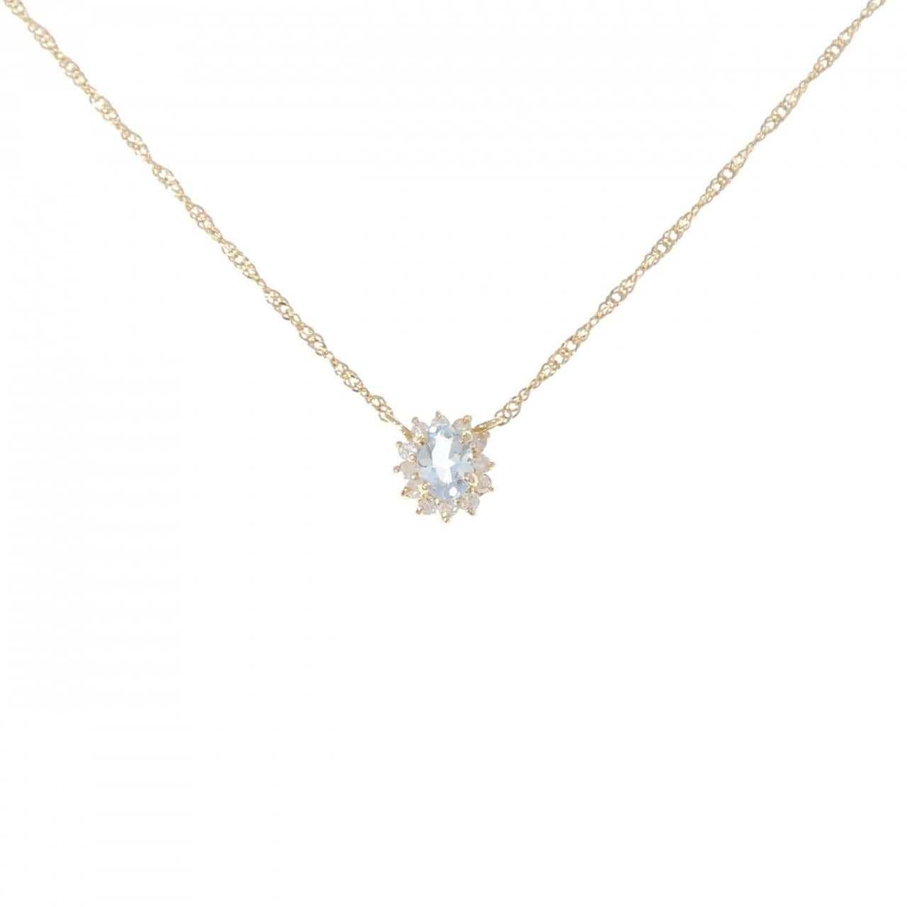 750YG アクアマリン ネックレス