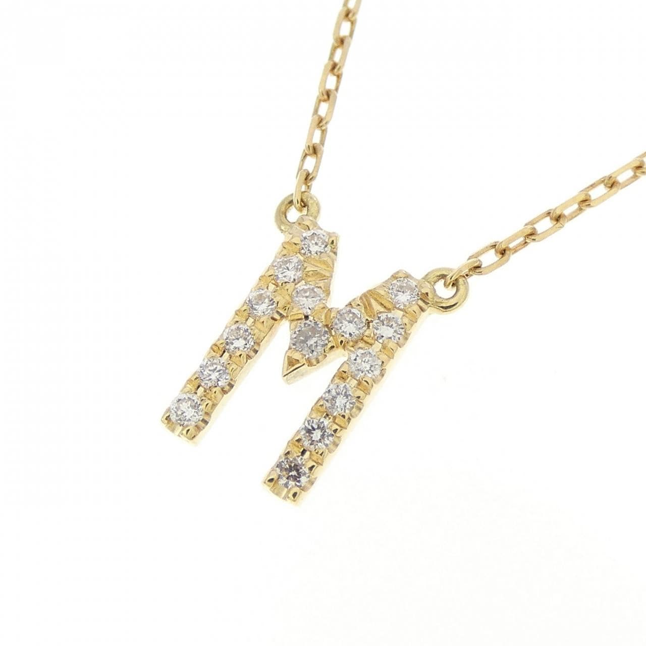 アーカー イニシャル ネックレス 0.06CT