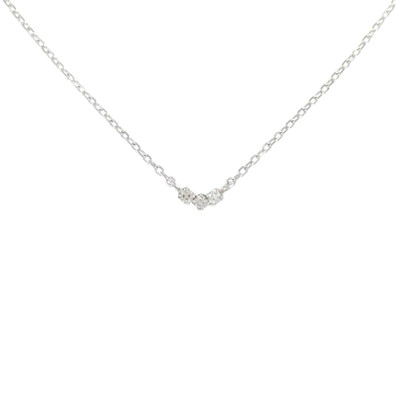 K10WG ダイヤモンド ネックレス 0.03CT