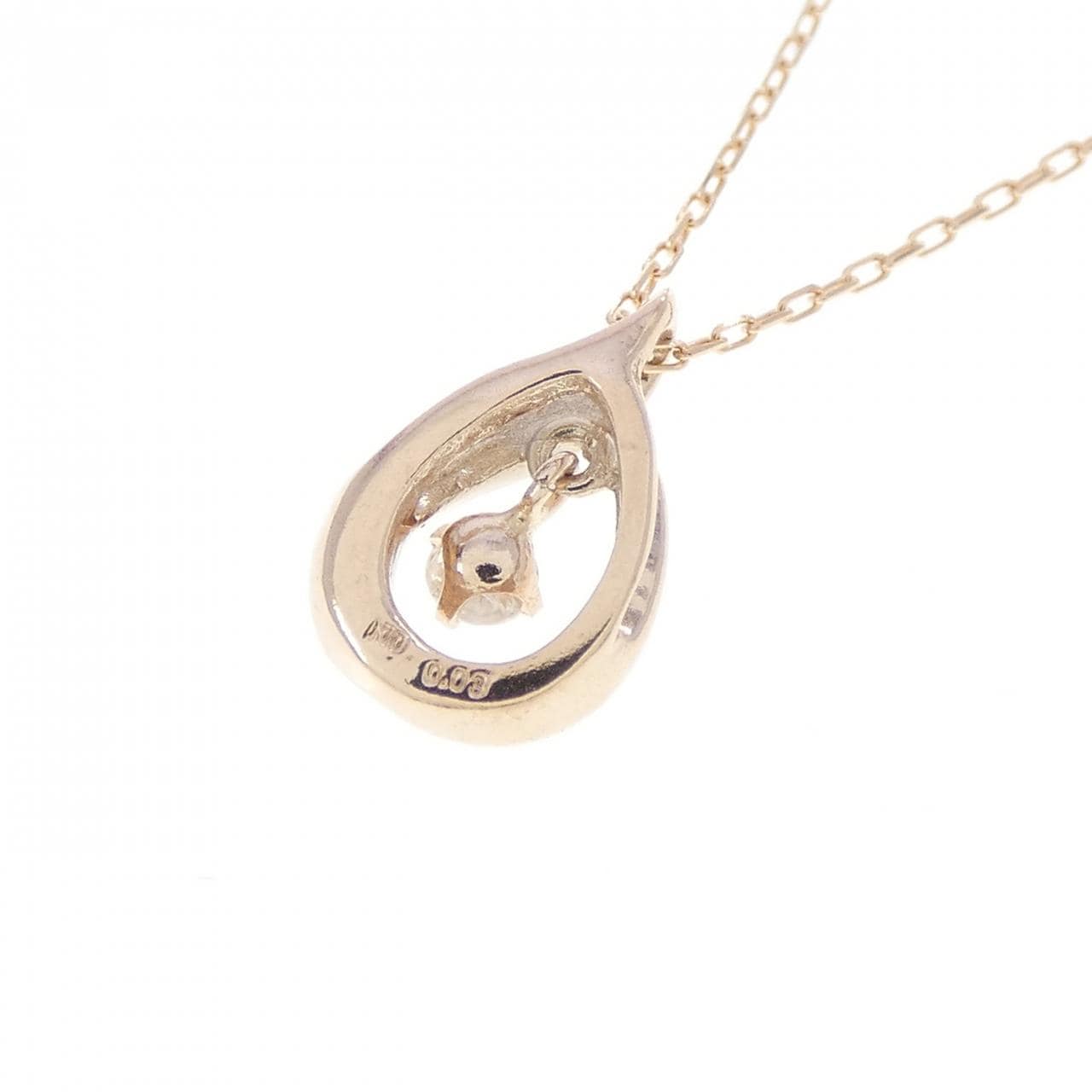 K10PG ダイヤモンド ネックレス 0.03CT