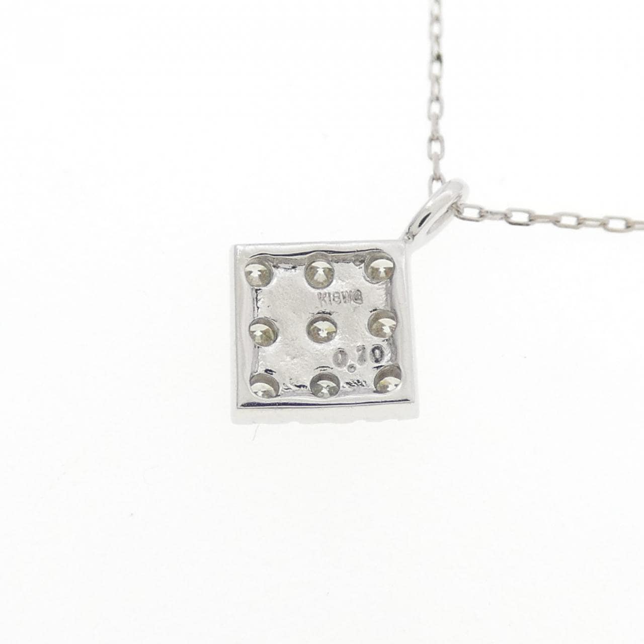 K18WG ダイヤモンド ネックレス 0.10CT