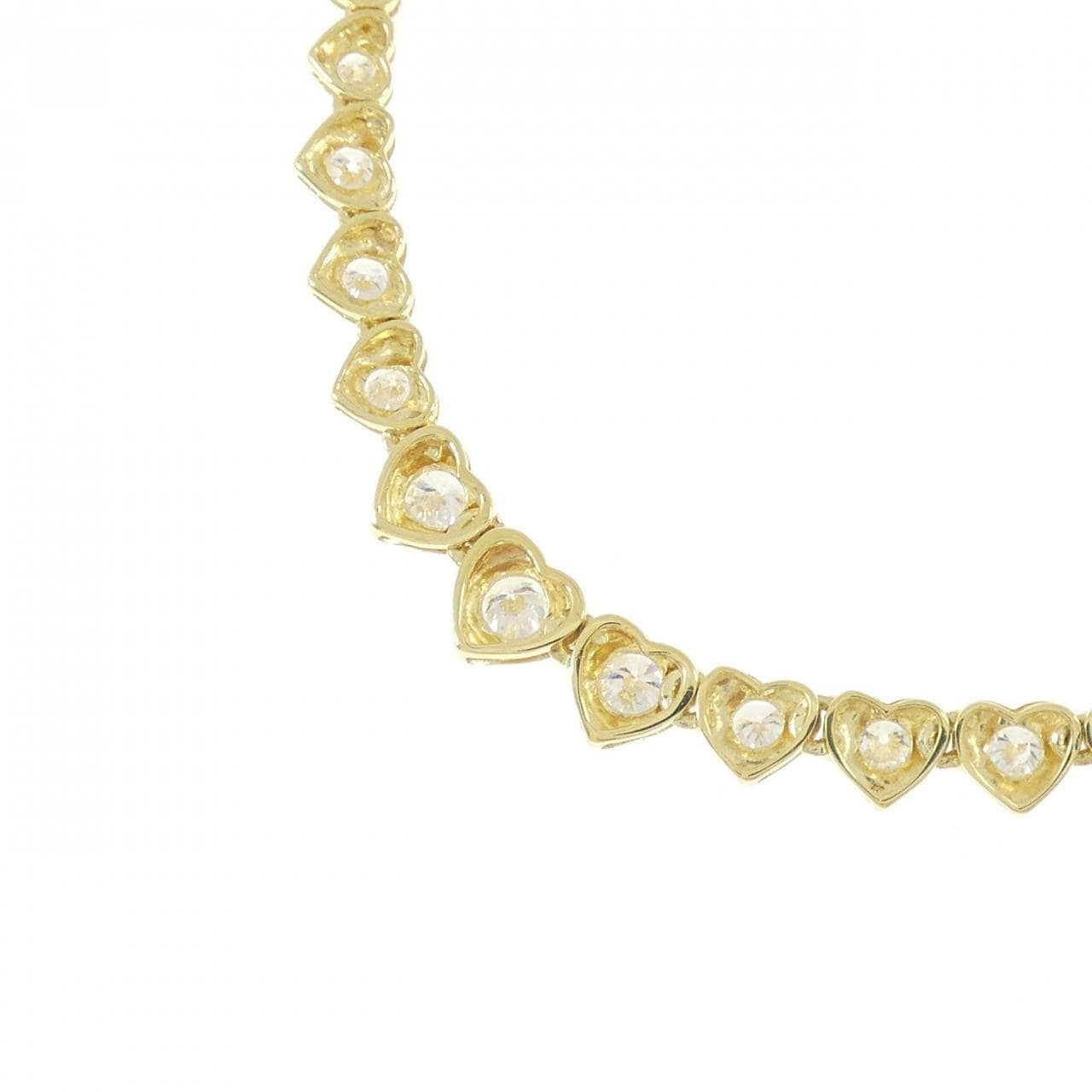 K18YG ハート ダイヤモンド ネックレス 5.00CT