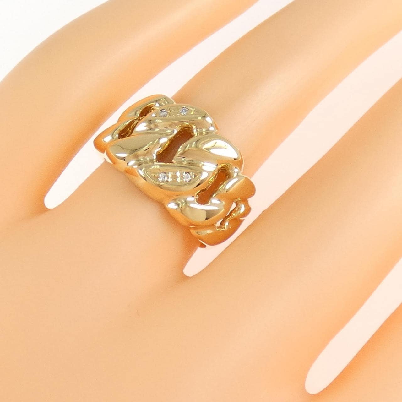 K18YG ダイヤモンド リング 0.02CT