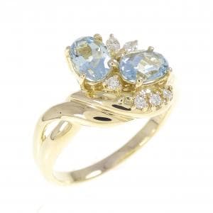 K18YG アクアマリン リング 0.95CT