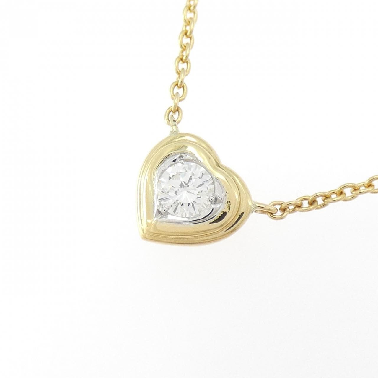 K18YG/K18WG 心形钻石项链 0.21克拉